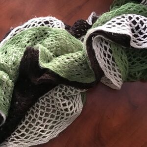 Fall Triple Color Scarf with Curves Unique